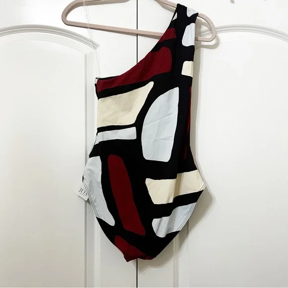 NWT Anthropologie JETS Zarla One Shoulder One Piece Swimsuit - Picture 10 of 10